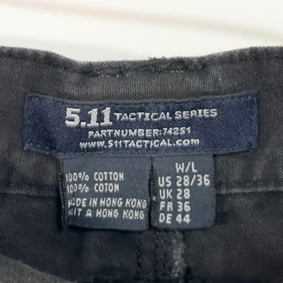 5.11 Tactical Series Size 28 Pants 34 Inseam Utility Workwear Black - Picture 3 of 3
